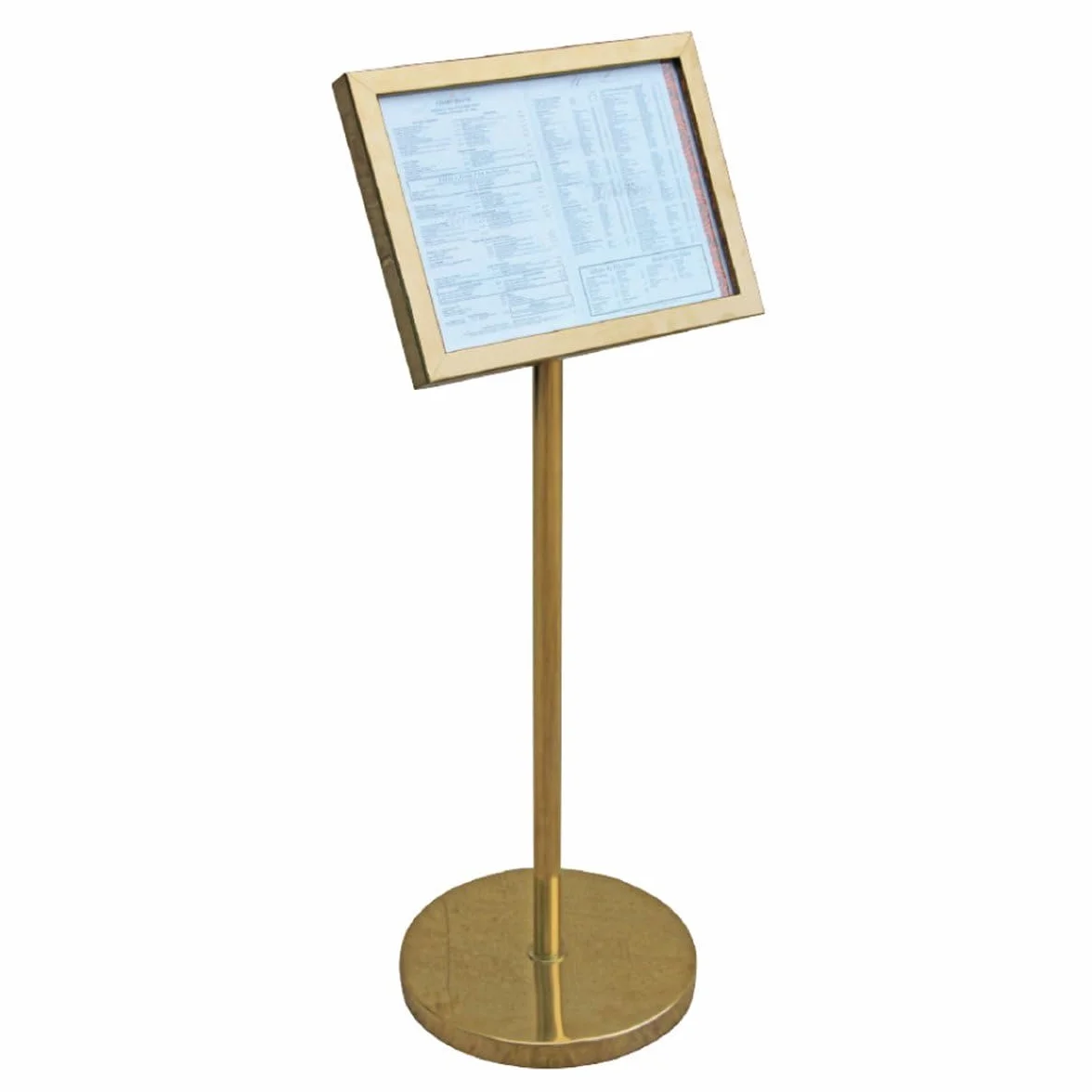 García Pou 174.09 Porta menu ze stojakiem 27,5 x 115 cm złote