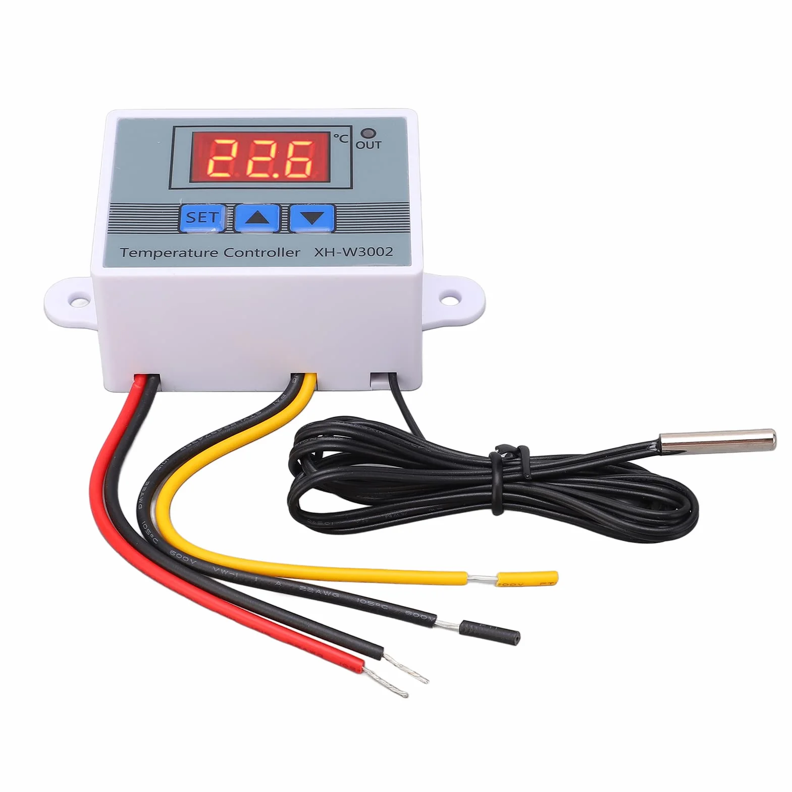 Cyfrowy przełącznik termostatu, mikrokomputer, regulator temperatury, programowalny ogrzewanie, chłodzenie, elektroniczny termostat 10 A z wodoodporną sondą (110-220 V)
