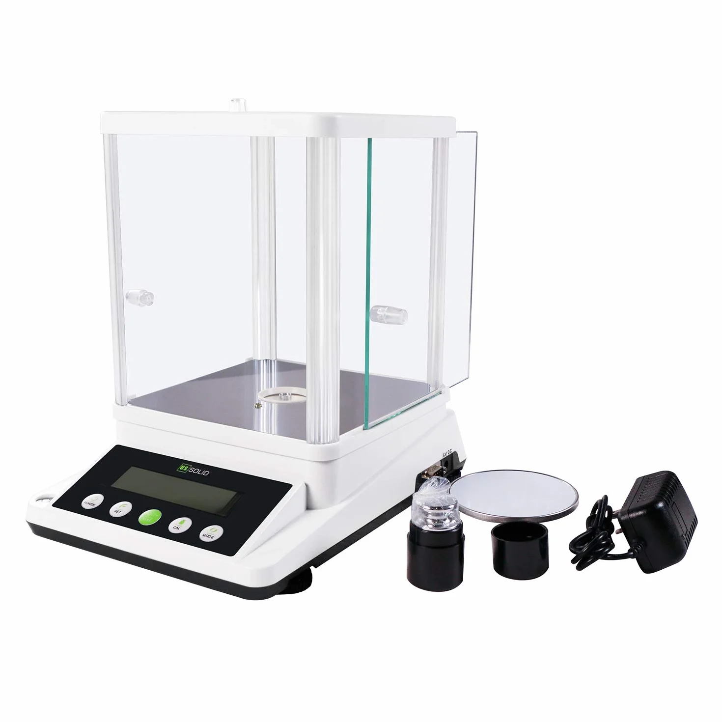 U.S. SOLID Precyzyjna waga 0,001 g – cyfrowa waga analityczna laboratoryjna – elektroniczna waga precyzyjna z dokładnością do 1 mg i 2 ekranami LCD – 310 g / 0,001 g