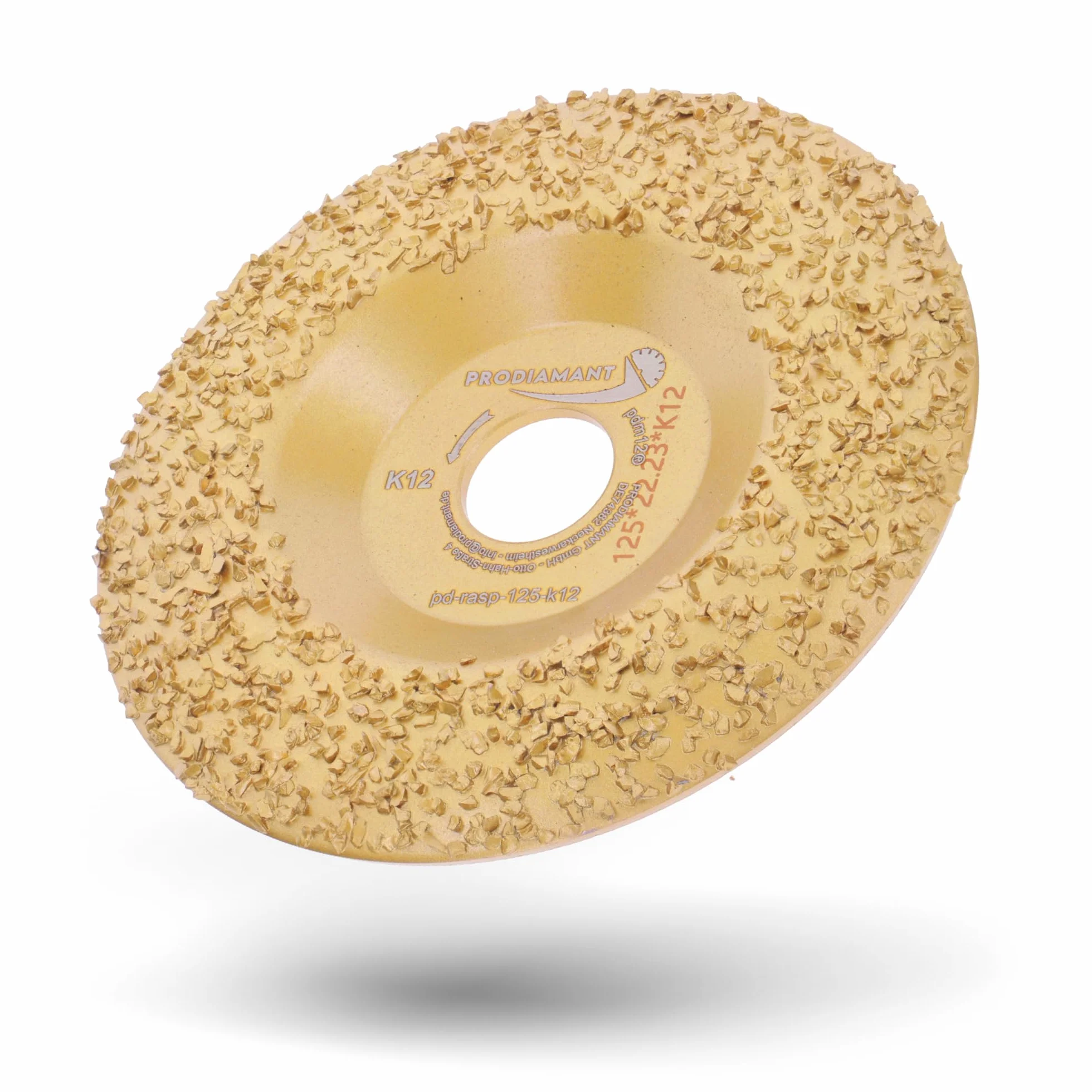PRODIAMANT Tarcza pilnikowa Ø 125 mm K12 – tarcza szlifierska z węglikiem wolframu do szlifierek kątowych