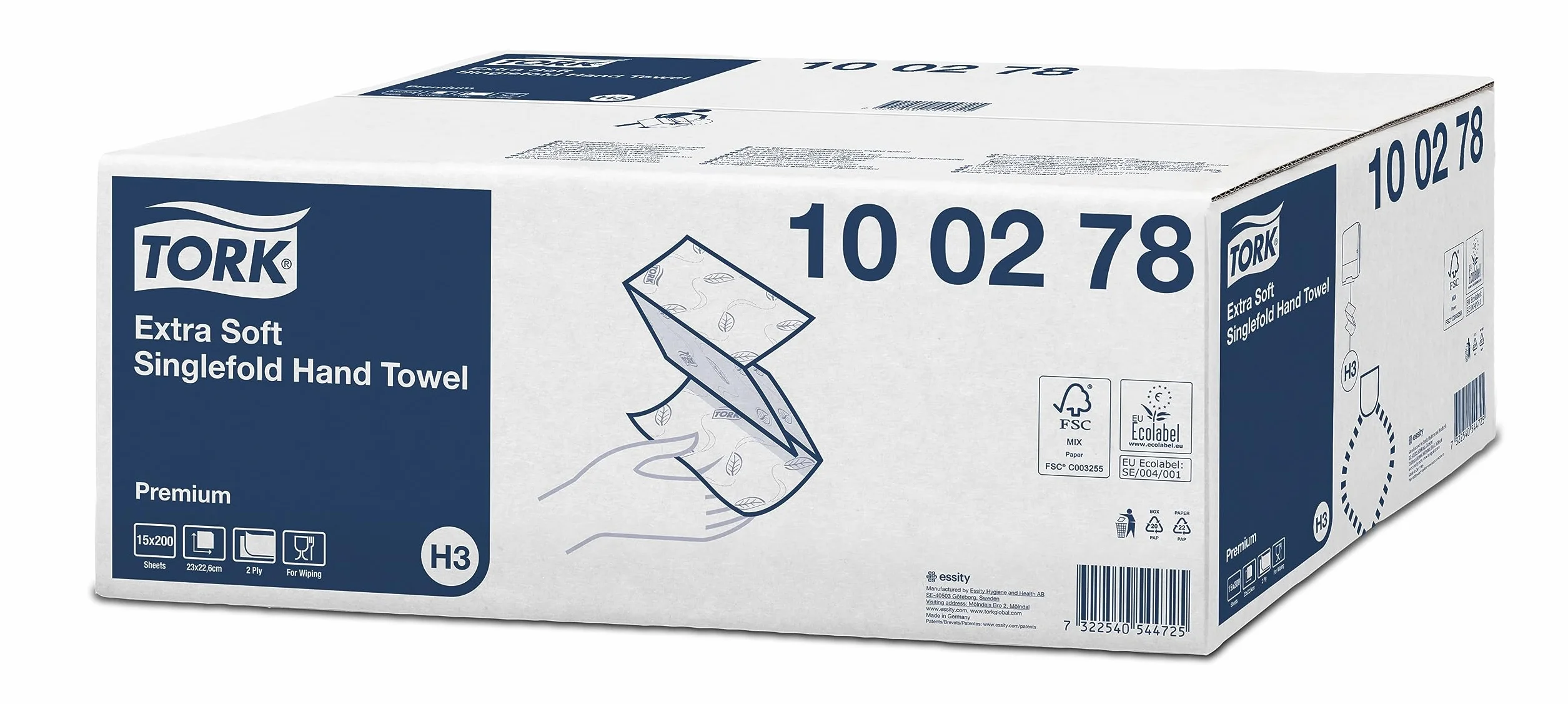 Tork Singlefold/C-fold ekstramiekki ręcznik (w składce ZZ i składce C)