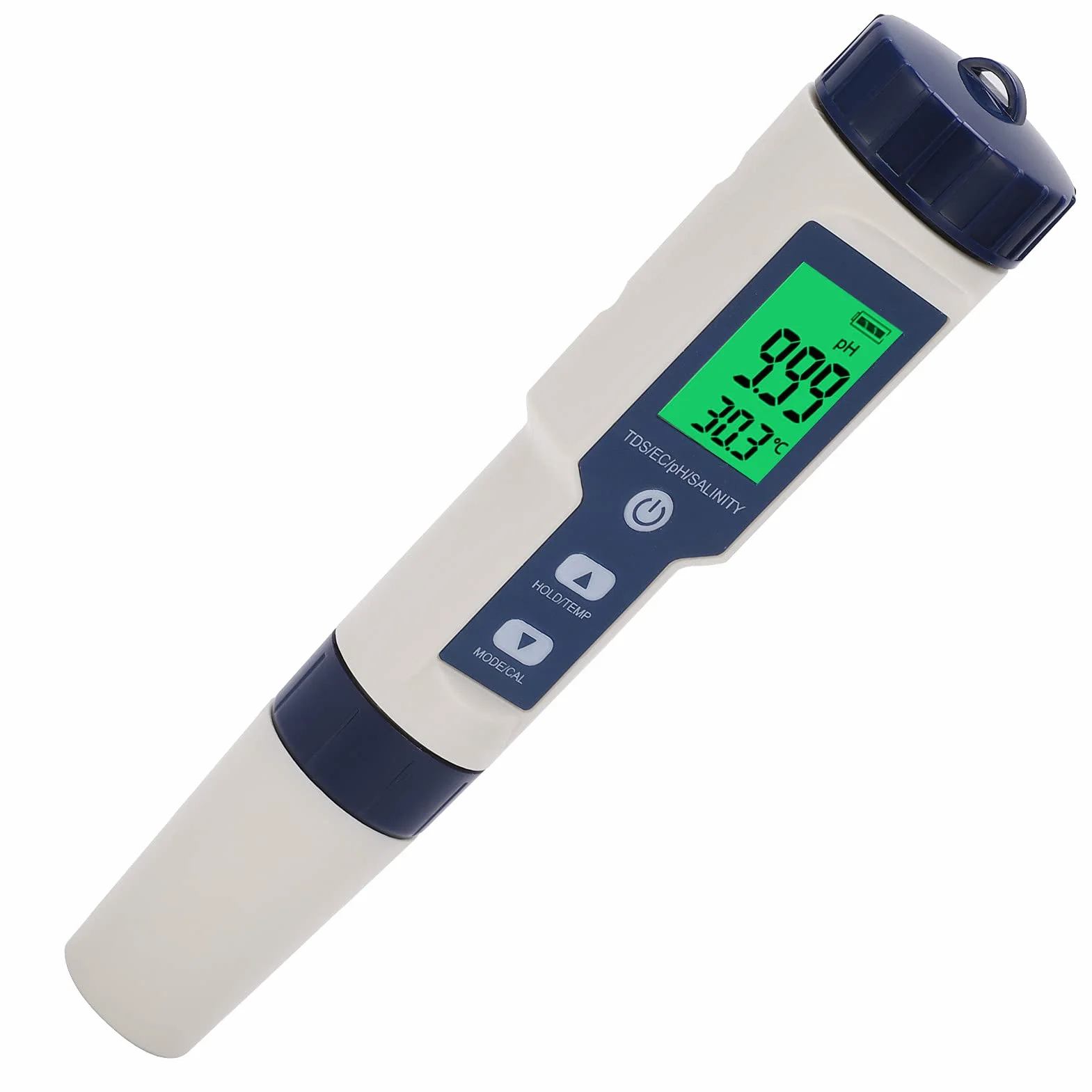 EZ‑9909SP Pióro do Testowania Jakości Wody 5 w 1 do Pomiaru PH, TDS Zasolenia i Temperatury IP 67 Wodoodporny, Pyłoszczelny Automatyczne Rozpoznawanie Analizator EZ‑9909SP PH