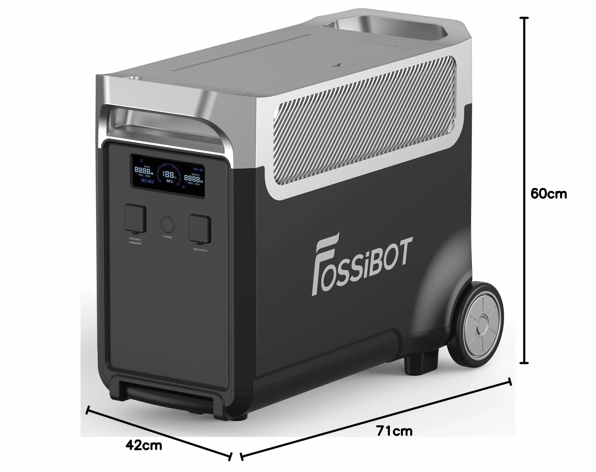 Bateria dodatkowa FOSSiBOT FB3840, akumulator LiFePO4 3840Wh do F3600 Pro, 6500 cykli, szybkie ładowanie