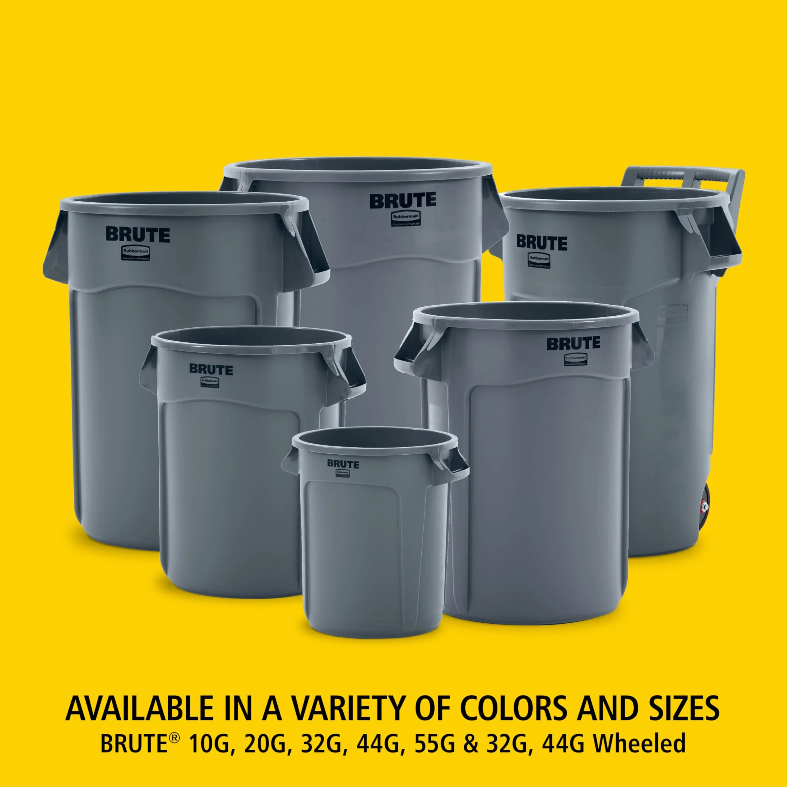 Rubbermaid Commercial Products Brute Round Container 208.2 L Grey