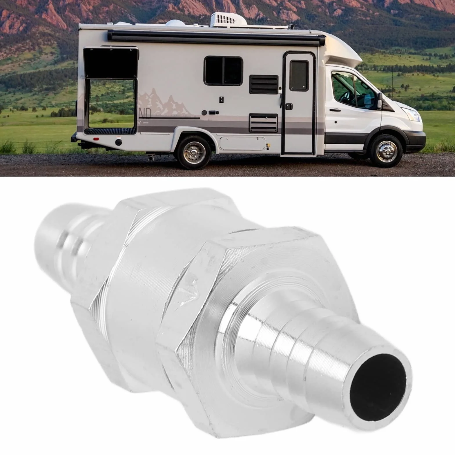 Zawór zwrotny, Jednokierunkowy zawór zwrotny ze stopu aluminium 0,2-6 bar, uniwersalny zawór zwrotny linii paliwowej do benzyny, biodiesel, (10 mm)