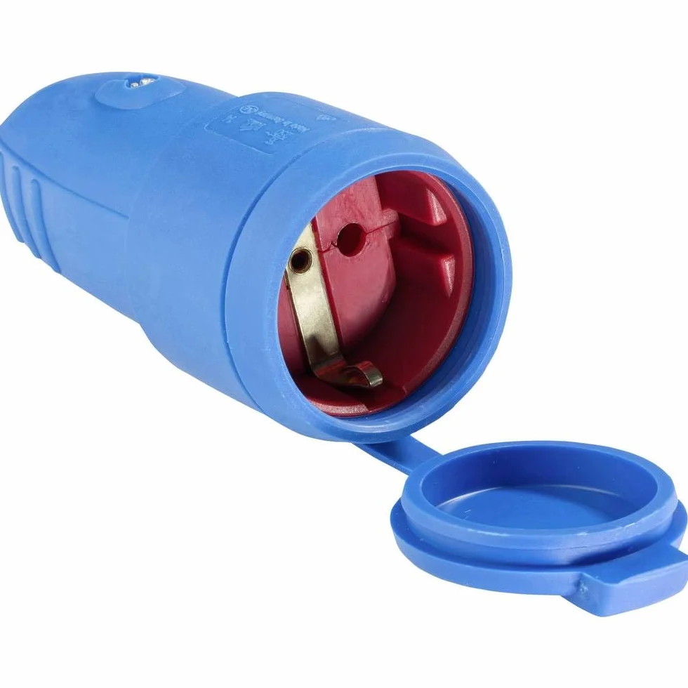 as - Schwabe 62411 Gumowe Sprzęgło Bez Kabla, IP 44, 230 V/16 A, Niebieska