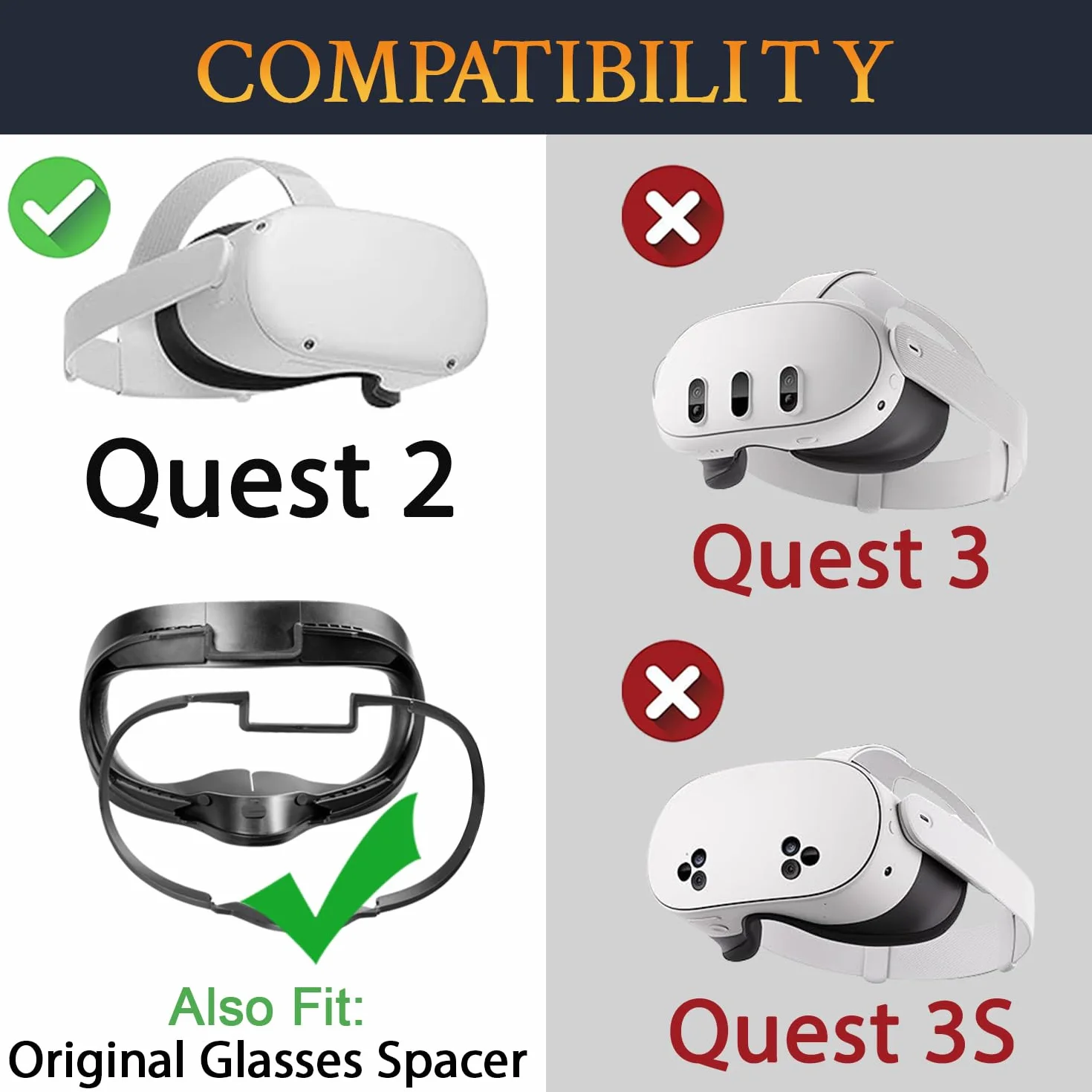 SOULWIT 2-częściowa chłodząca żelowa podkładka na twarz face pad do Meta Quest 2, wymienna podkładka na twarz VR zestawu, szybkozłączka z osłoną na nos zapobiegającą przeciekaniu