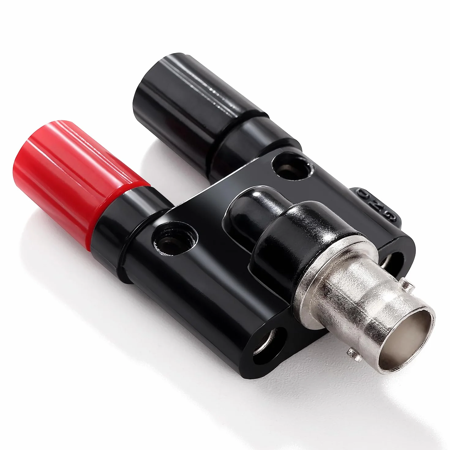 BNC Żeński na 2 x 4mm Podwójny Wtyk Bananowy Adapter Koncentryczny do Kabla Oscyloskopowego, Rozdzielacz Koncentryczny RF, BNC Żeński na Podwójny Wtyk Bananowy