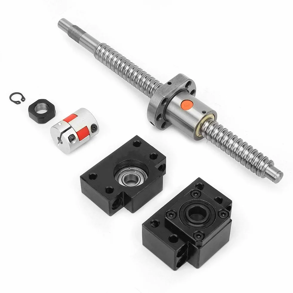 SFU1605 zestaw śrub kulkowych ze stali nierdzewnej 250 mm BKBF12 do maszyny CNC