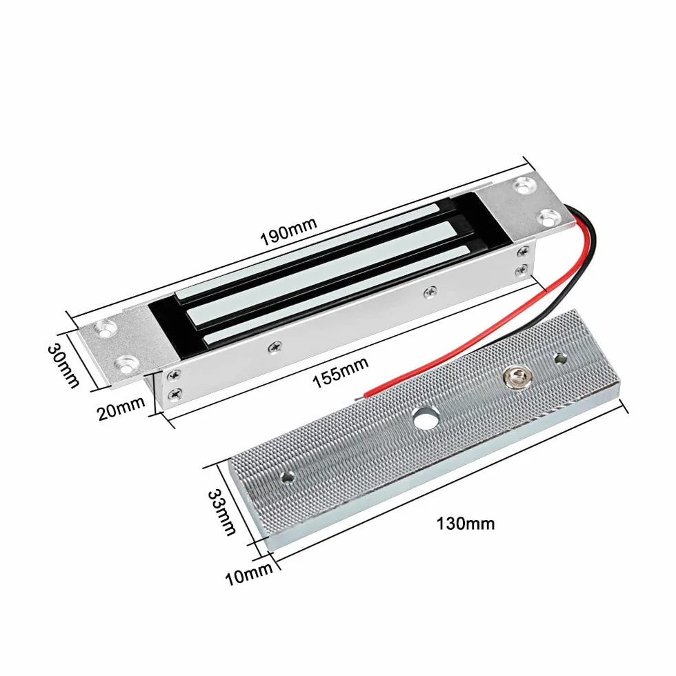 Zamek elektromagnetyczny wbudowany 180 kg (350 funtów) DC12 V, system kontroli dostępu z blokadą elektromagnetyczną, bezpieczny w razie awarii, zamek elektryczny typu NC