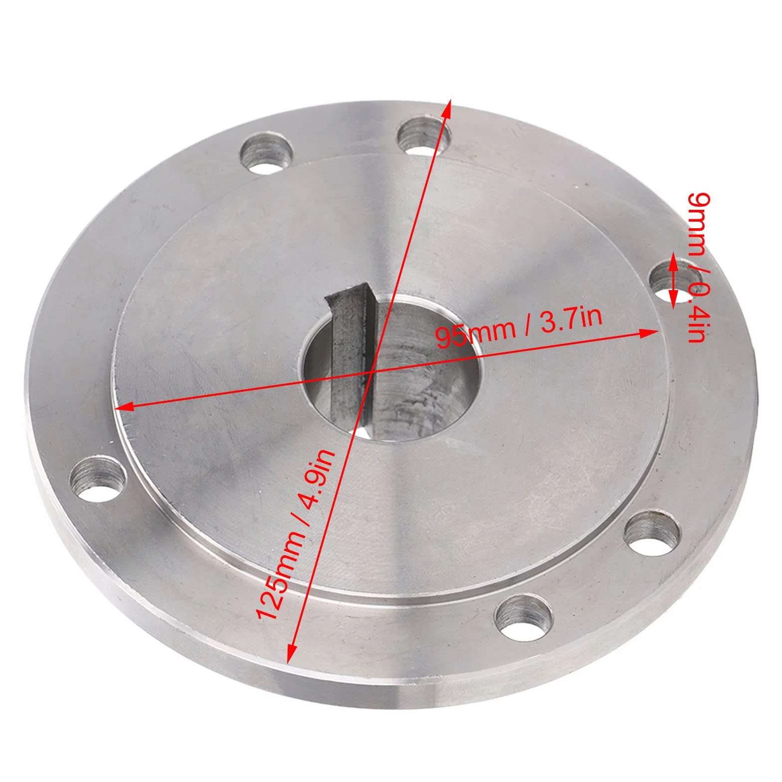 Stalowa Płyta Czołowa Tokarki do Drewna, Kołnierz Tokarski 125 Mm Kołnierz Przyłączeniowy Stalowego Uchwytu do K11-125 K12-125 K72-125 (20mm)