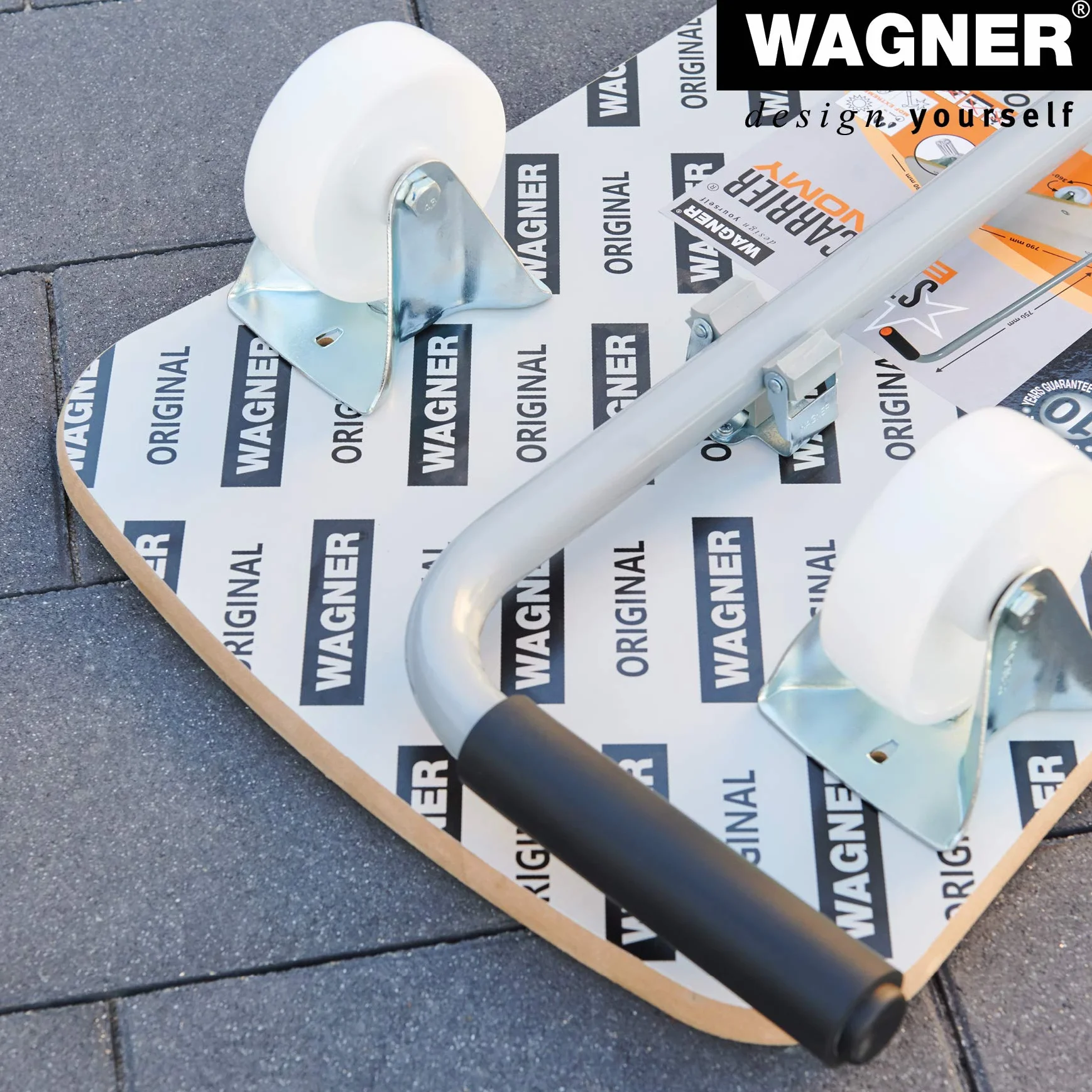 Wagner pomoc transportowa MM 1389 I 79 x 39 x 13,5 cm – nośność 200 kg – specjalna powłoka I składany dyszel I do dużych obciążeń – łatwa w pielęgnacji i wytrzymała – 20138901