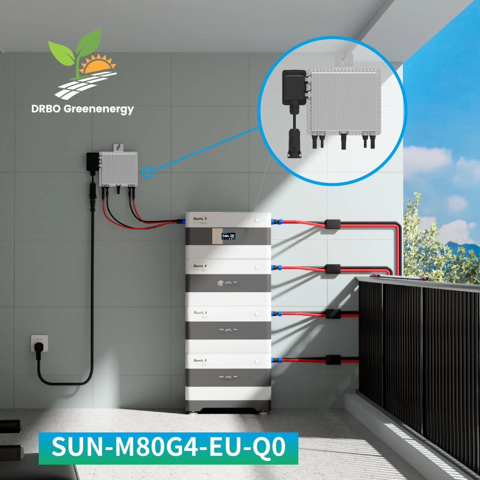 Deye SUN-M80G4-EU-Q0 800 Watt kuchenka mikrofalowa – Plug & Play, idealna do elektrowni balkonowych