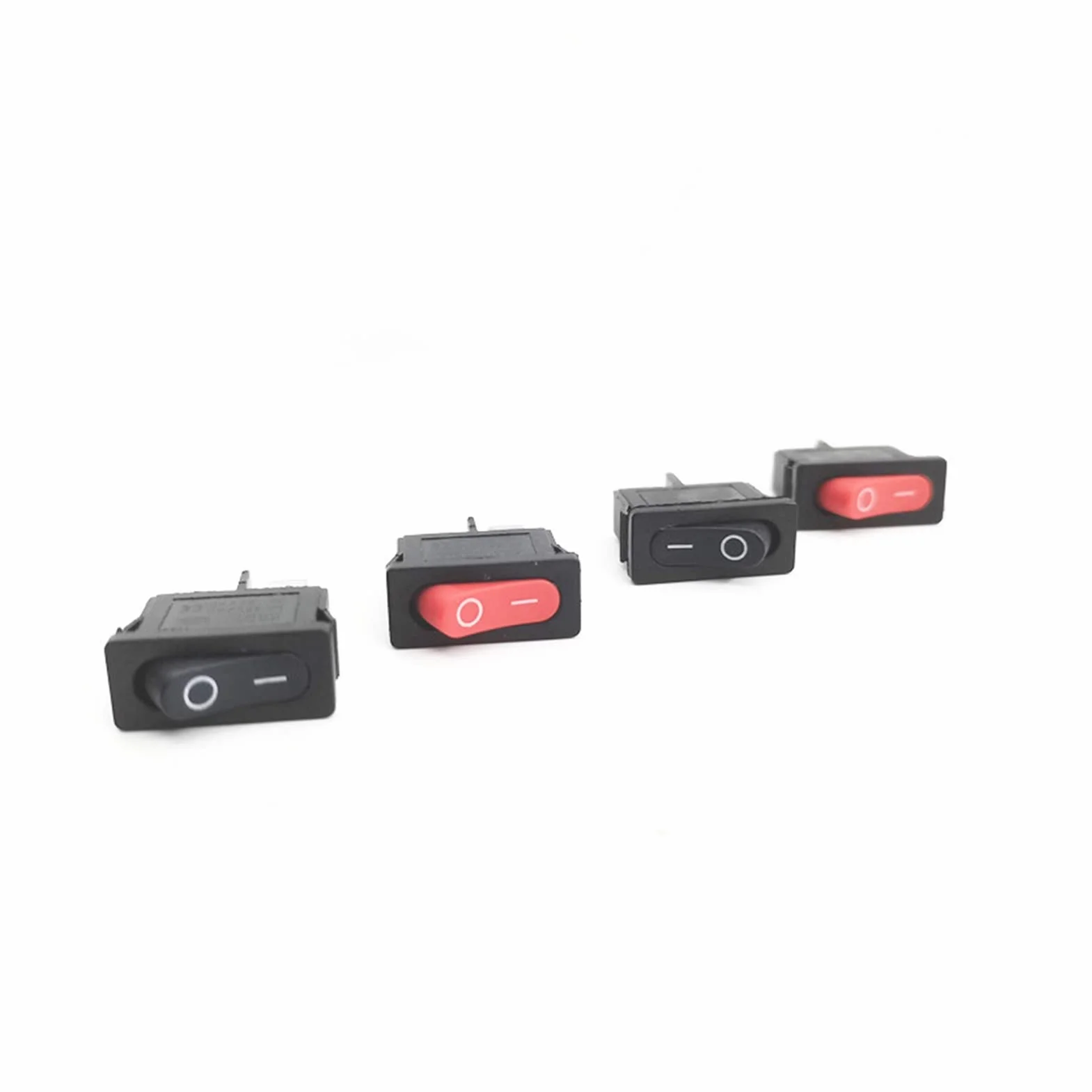 ELTOX Przełącznik kołyskowy KCD1-110 10x22mm Czarny NO/Off 2 piny Power Switch