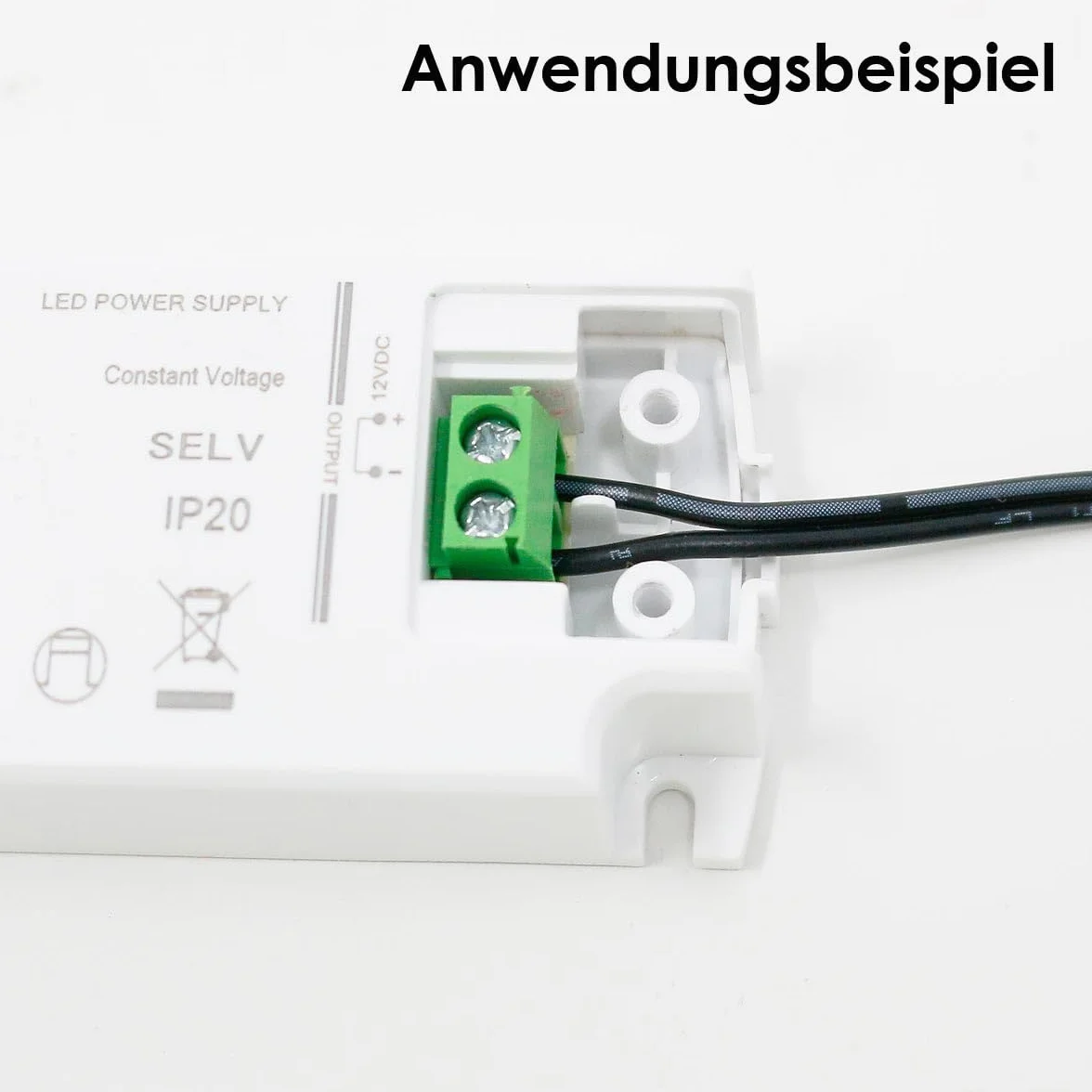 Mini rozdzielacz AMP 3-drożny z kablem połączeniowym – rozdzielacz LED 3x wyjście – gniazda AMP, wejście z otwartym końcem kabla, czarny, zabezpieczony przed odwrotną polaryzacją