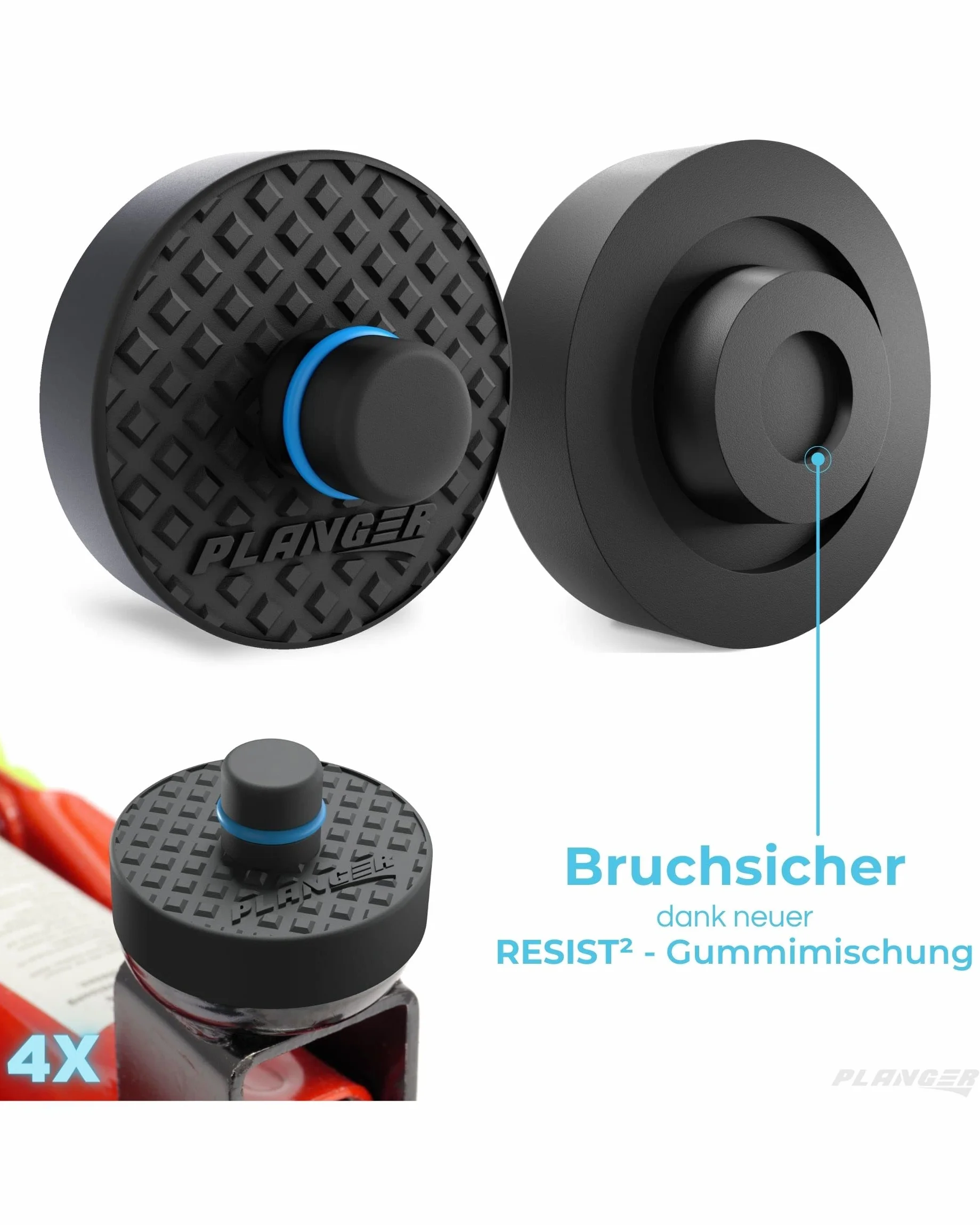 PLANGER® Tesla Podnośnik Belagi - 4X ENRGY PAD (Model 3 - Model S - Model Y - Model X) 10-letnia - Odporne na pęknięcia 3t