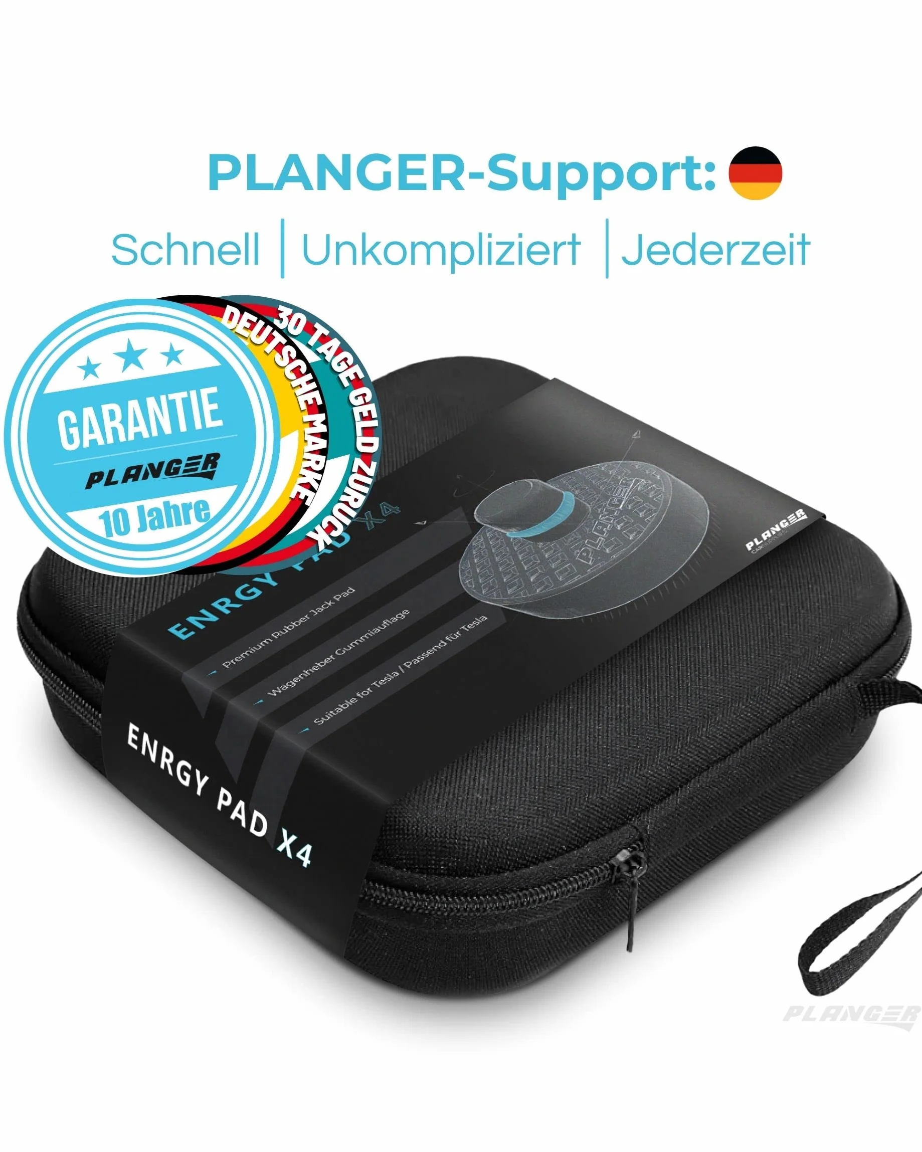 PLANGER® Tesla Podnośnik Belagi - 4X ENRGY PAD (Model 3 - Model S - Model Y - Model X) 10-letnia - Odporne na pęknięcia 3t