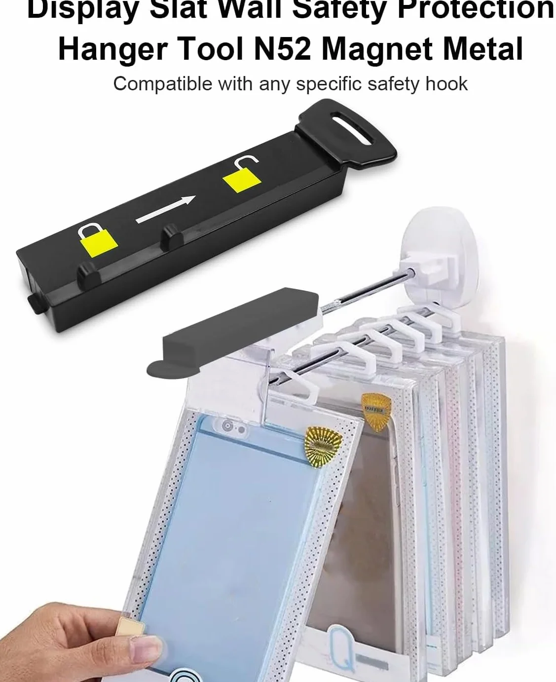 Magnetyczny Klucz S3 Kompatybilny z Systemami Alpha EAS | Do Alarmów Spider Wrap i Haków Ekspozycyjnych Retail N52 Detacher (S3)