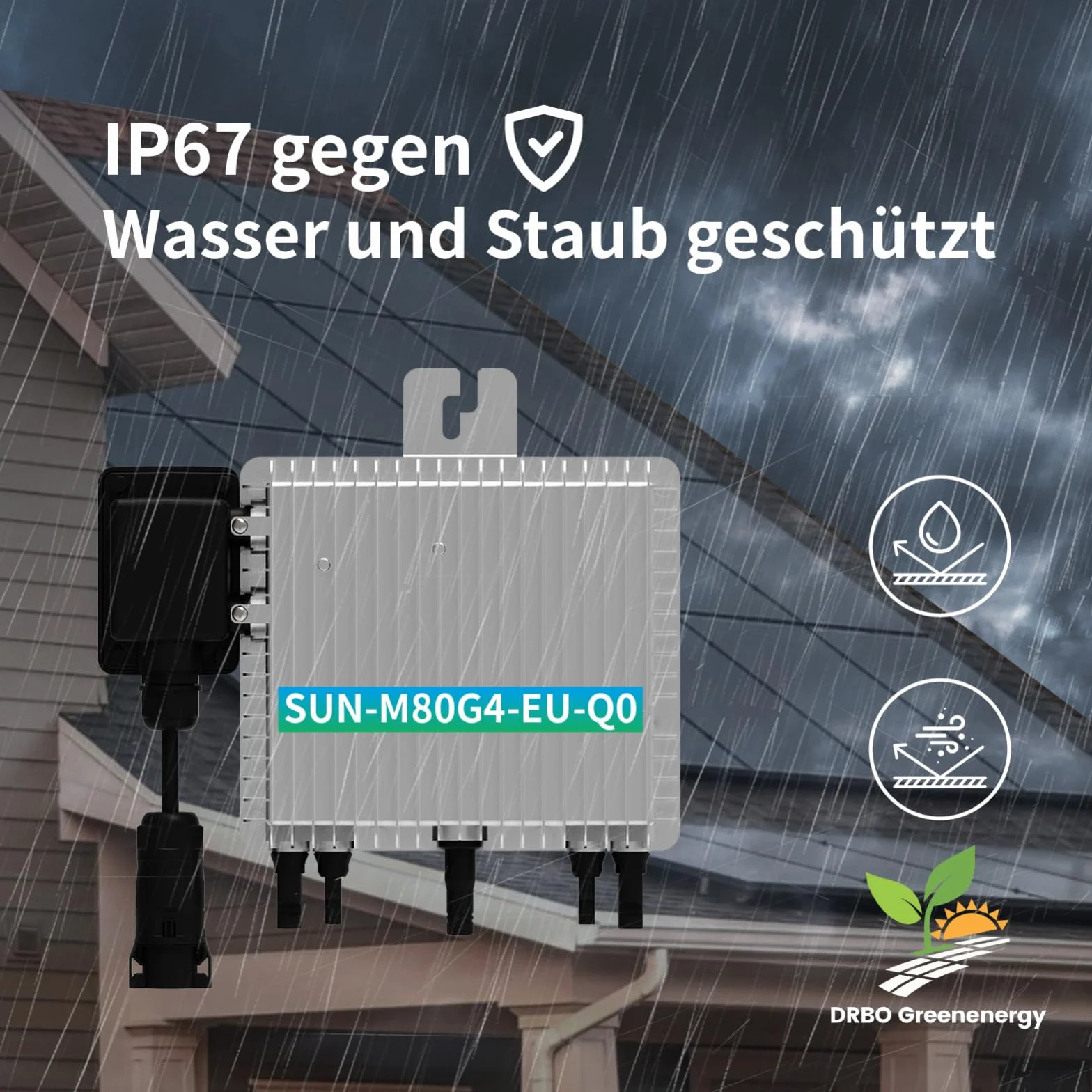 Deye SUN-M80G4-EU-Q0 800 Watt kuchenka mikrofalowa – Plug & Play, idealna do elektrowni balkonowych