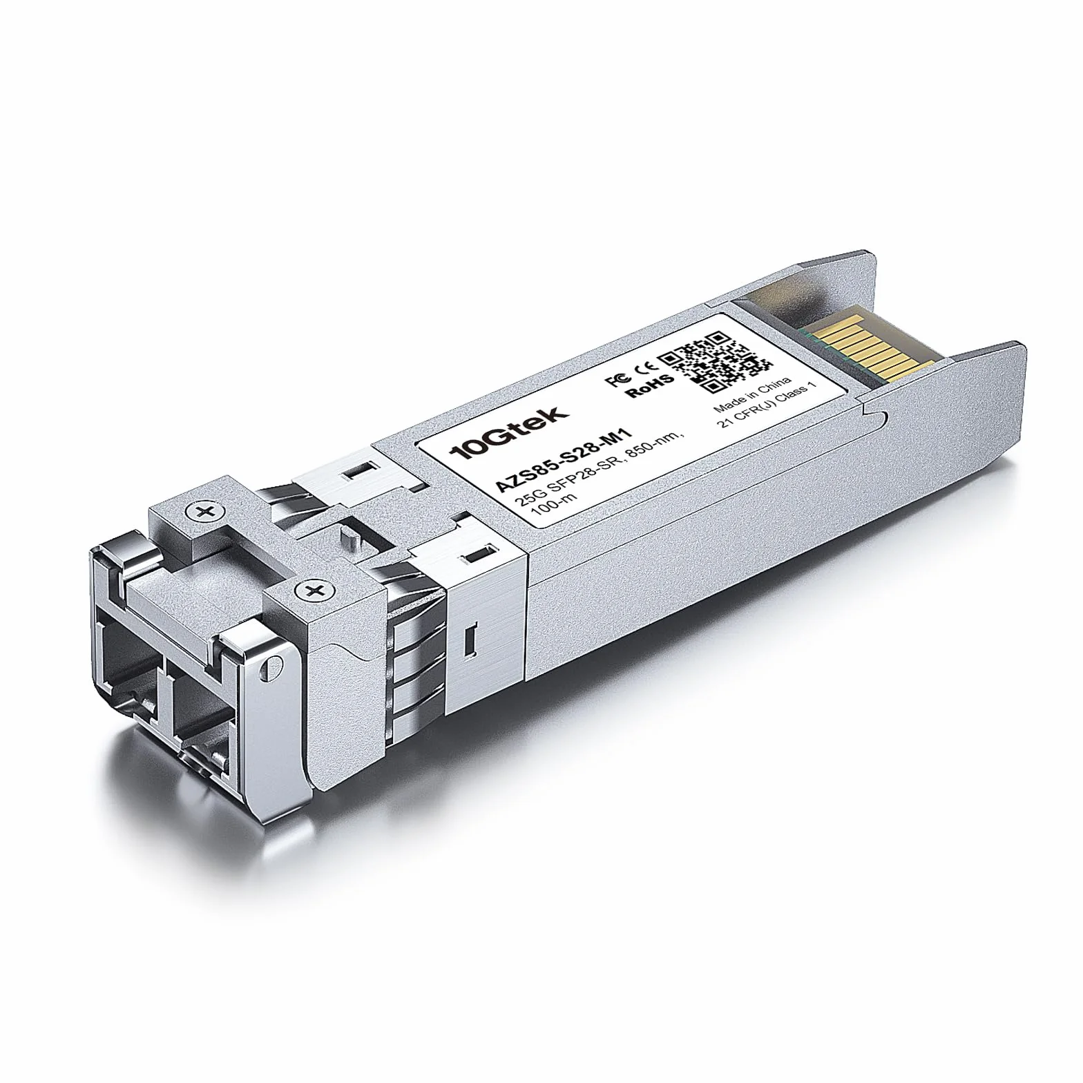 10Gtek Transceiver SFP28 25GBase-SR, 25G SFP+ SR Duplex LC MMF Optical Module for Cisco SFP-25G-SR-S, 850 nm, DDM, up to 100 m, 2-pack