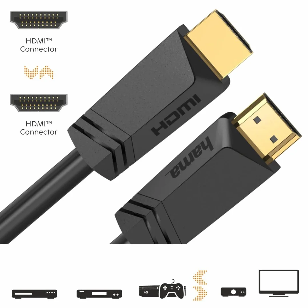 Hama Kabel HDMI 5m Ultra High Speed 48 Gbit/s 4K/8K eARC HDR 120Hz