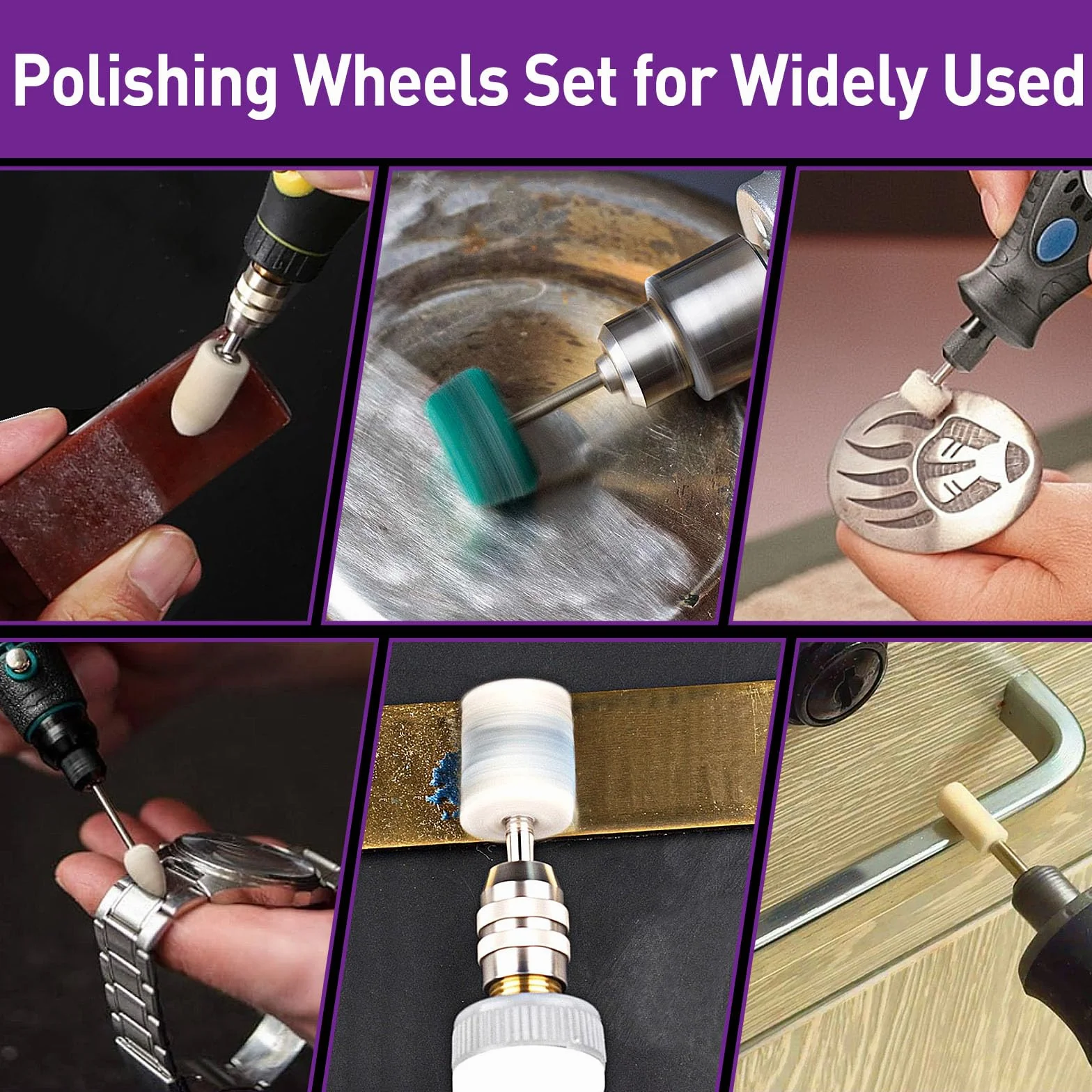 114 sztuk tarcz polerskich z filcu wełnianego, nasadki polerskie srebrne, filc wełniany, zestaw do polerowania z 2 pastami polerskimi, trzpień 3 mm, akcesoria do polerowania, odpowiednie do
