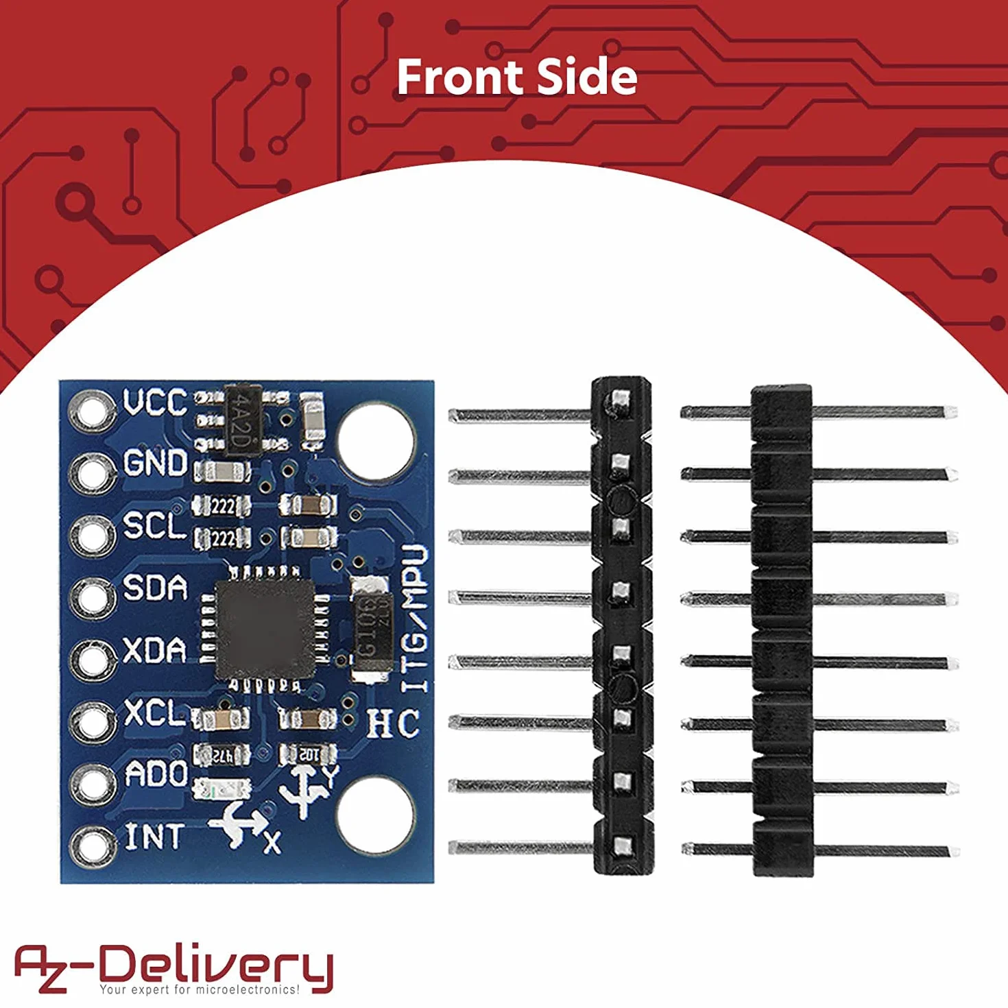 AZDelivery GY-521 Compatible with MPU-6050 3-osiowy żyroskop i akcelerometr kompatybilny z Arduino i Raspberry Pi w wraz z e-bookiem!