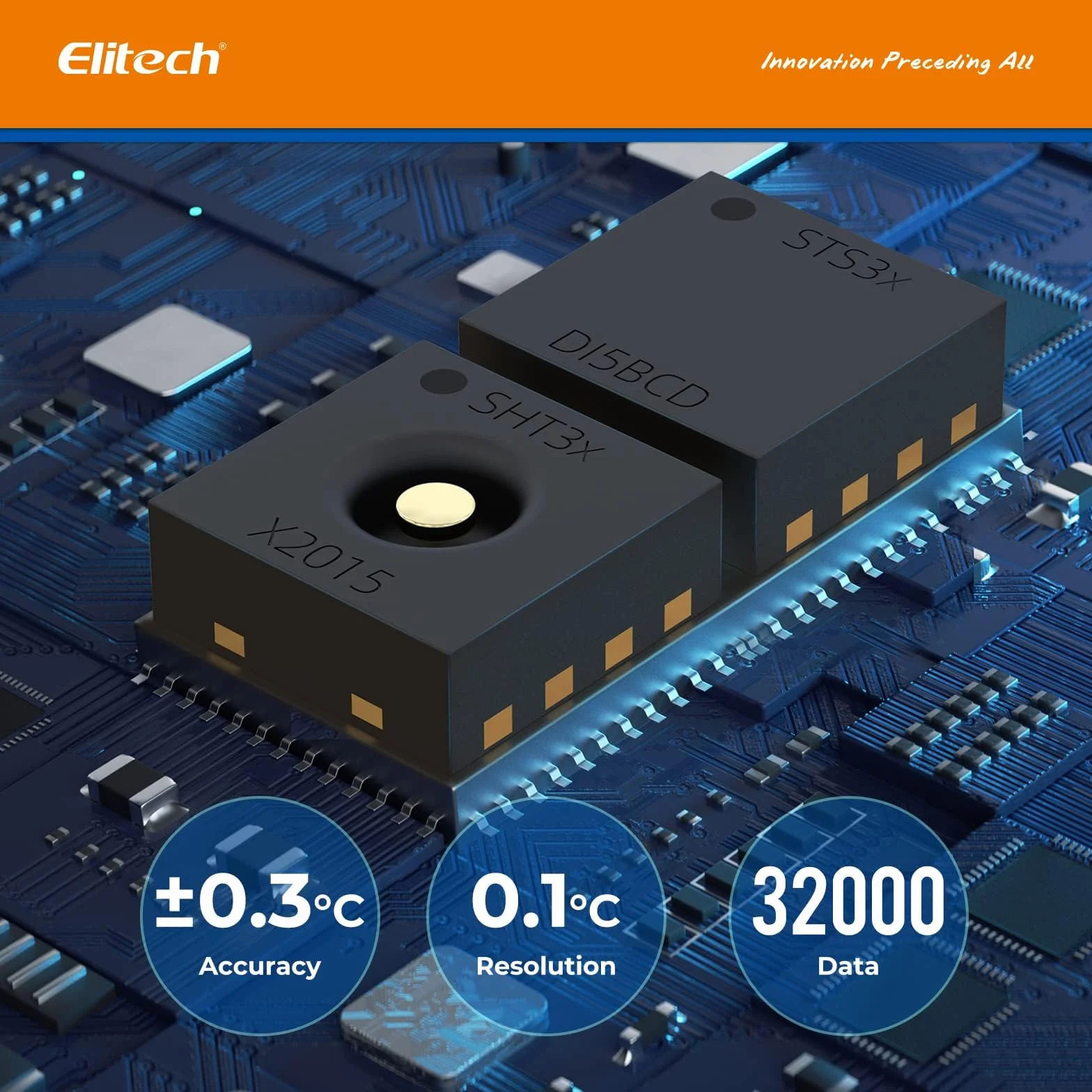 Elitech Tlog 100EC rejestrator danych o ultra niskiej temperaturze, rejestrator danych temperatury z czujnikiem zewnętrznym, 32000 punktów, raport PDF, USB 2.0